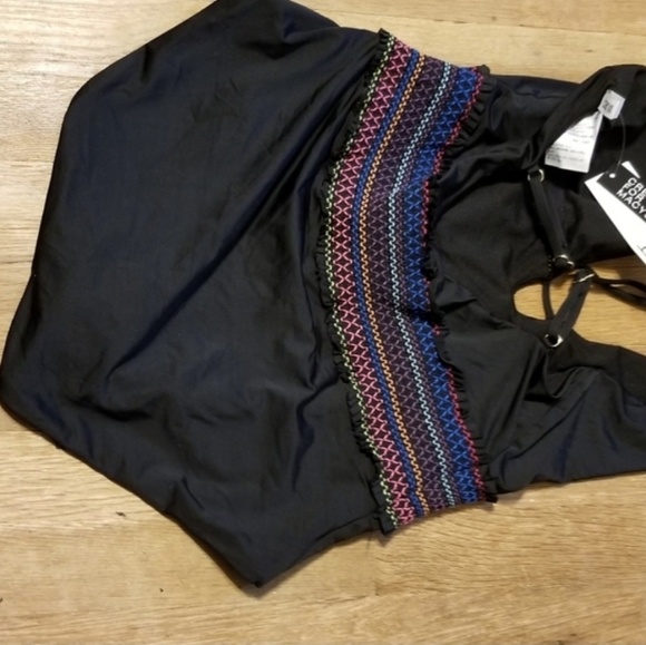 BAR III Smocking Solids Plunge Swimsuit SZ S NWT - Picture 6 of 7